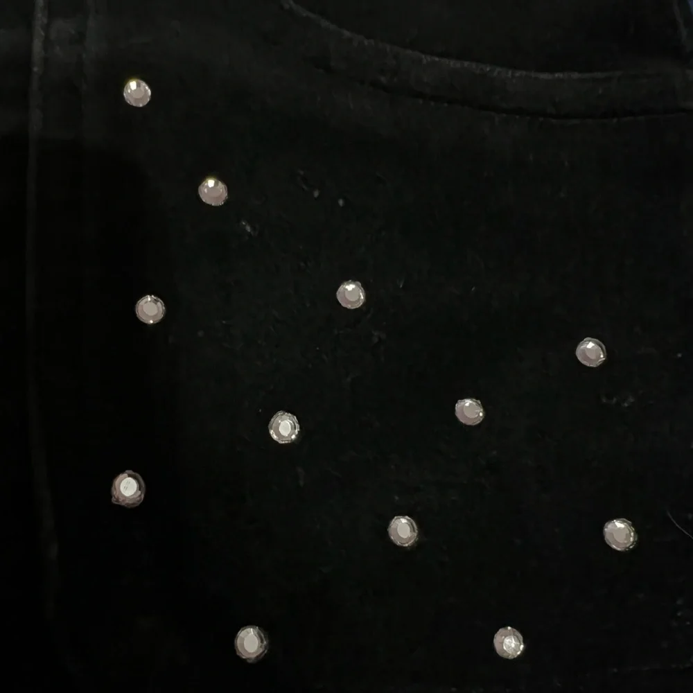 NWT Gymboree Girls Black Gem Velveteen Pants Adjustable Waist Size 9
